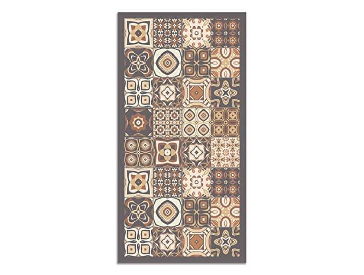 Panorama Tapis Vinyle - Modèle Carreaux Ciments Marron 80x200 cm - Différentes Tailles - Deco Maison\, Cuisine\, Chambre et Exterieur