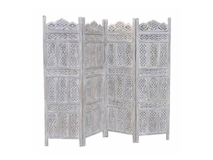 Luxury-Park-Direct Kommode Indien Paravent mannshoher klassischer Raumteiler helles Naturholz .Lu