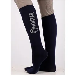 Montar, Unisex, Sportsocken, Paar Reitsocken aus Nylon (40 - 44), Blau