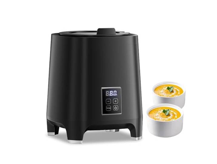 hzexun Suppentopf 10 Liter, Suppen und Thekenkessel,Elektrischer Suppenwärmer 400W herausnehmbarem Edelstahl-Innenraum,Temperaturregelung bis 90° C für Buffet Catering Gastro Party (Schwarz)