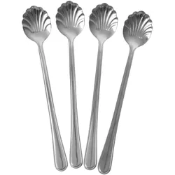 RICE Lattelöffel rostfreier Stahl 4er, 19 cm, silber