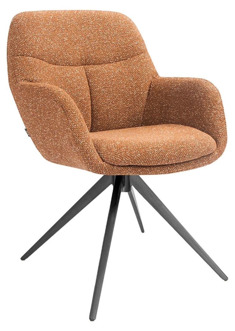 Kick Collection draaistoel Abel - Terracotta - Gestructureerde stof