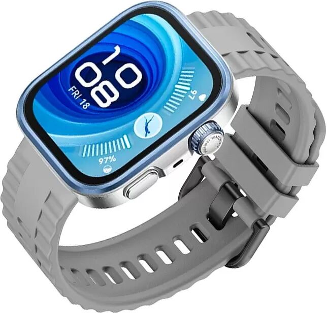 INF Kompatibel mit Huawei Fit 4 Pro Silikonarmband – Sportliches Ersatzarmband Grau