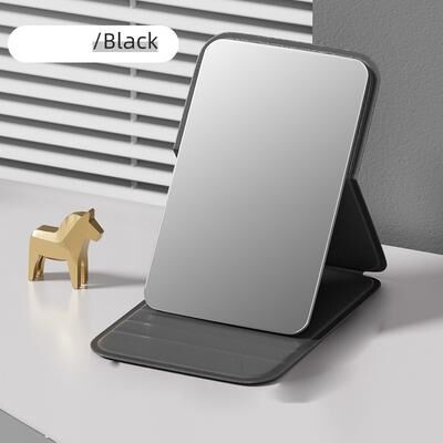 Fusion Finds Portable Folding Makeup Mirror With Desktop Stand HD Travel Vanity Mirror black