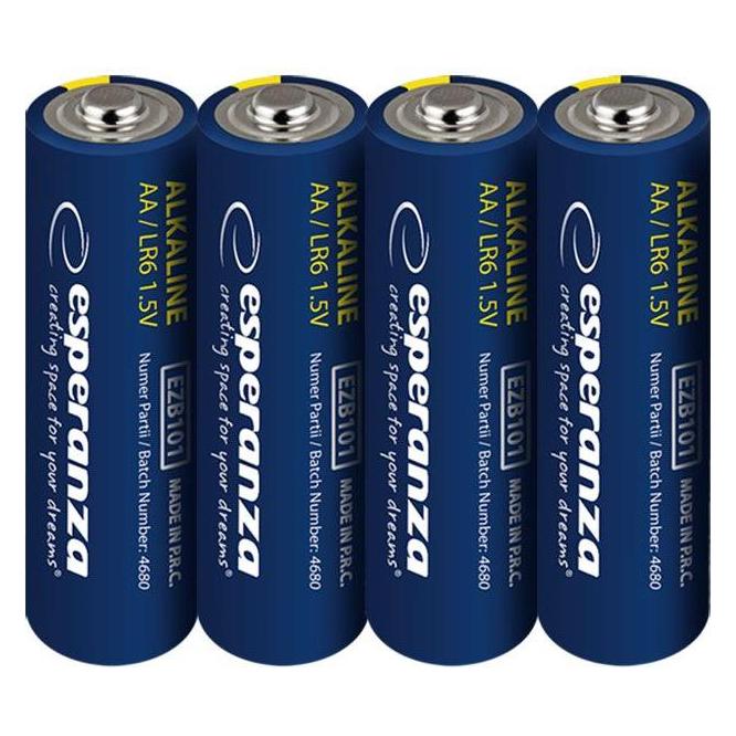 Esperanza AA Alkaline Item 4pcs/Paket (4 Stk., AA) (EZB116)