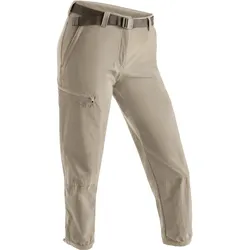 Maier Sports, Damen, Outdoorhose, Lulaka 7/8 (42, L), Beige