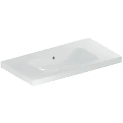 Geberit iCon light Waschtisch 501840003 90x48cm, ohne Hahnloch, mit Überlauf, mit Ablagefläche, weiß