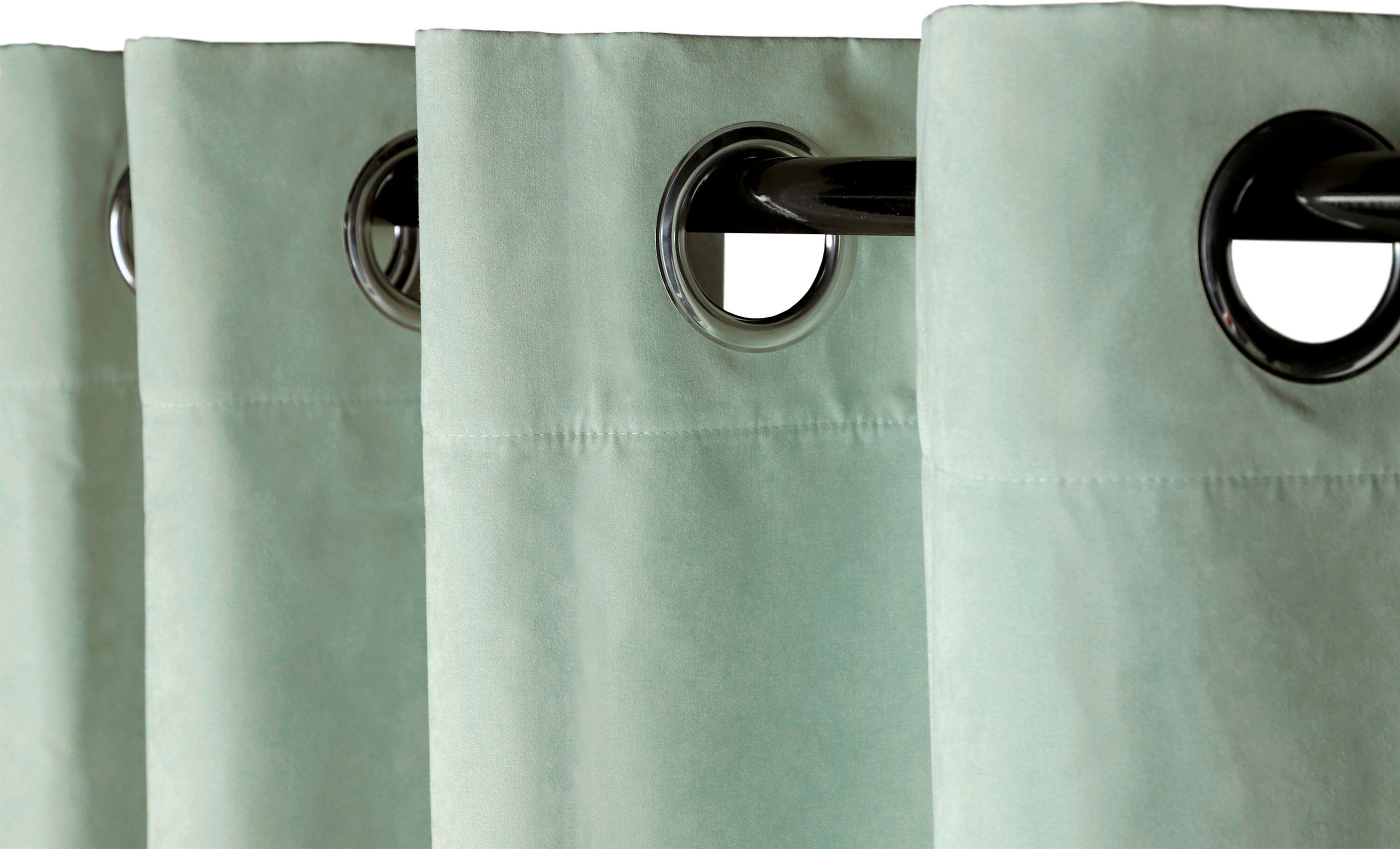 Vorhang "Peachy" Gr. 1, grün (grün, hellgrün, pastel), B:130cm H:250cm, Polyester, SCHÖNER WOHNEN-KOLLEKTION, Gardinen, Vorhang grün, hellgrün, pastel 250cm, Ösen, 130cm