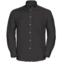 Russell Collection Klassisches bügelfreies Hemd  Langarm, black, 3XL