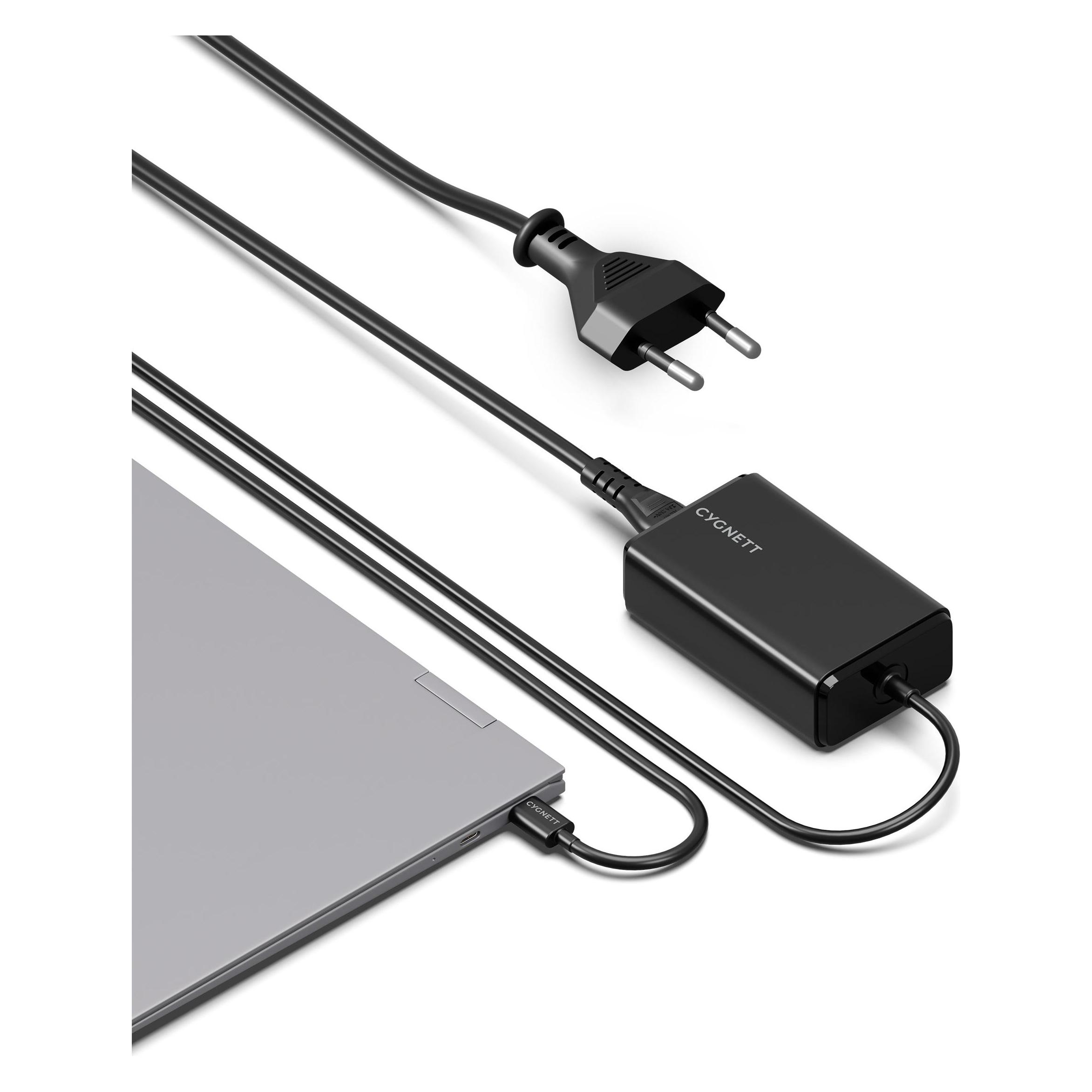 Cygnett PowerMaxx 65W GaN USB-C Laptop Charger Black (65 W, 1 Port) (CY5853PDWCH)