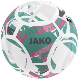 JAKO Fußball Glory FIFA Basic, 2348-663, Größe 5, 430 Gramm, weiß/grün/rose, Trainingsball