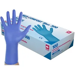 Nitrilhandschuhe Ampri Med Comfort Blue 300 L puderfrei, blau, nicht steril, 300 mm lang, 100 Stück/Box