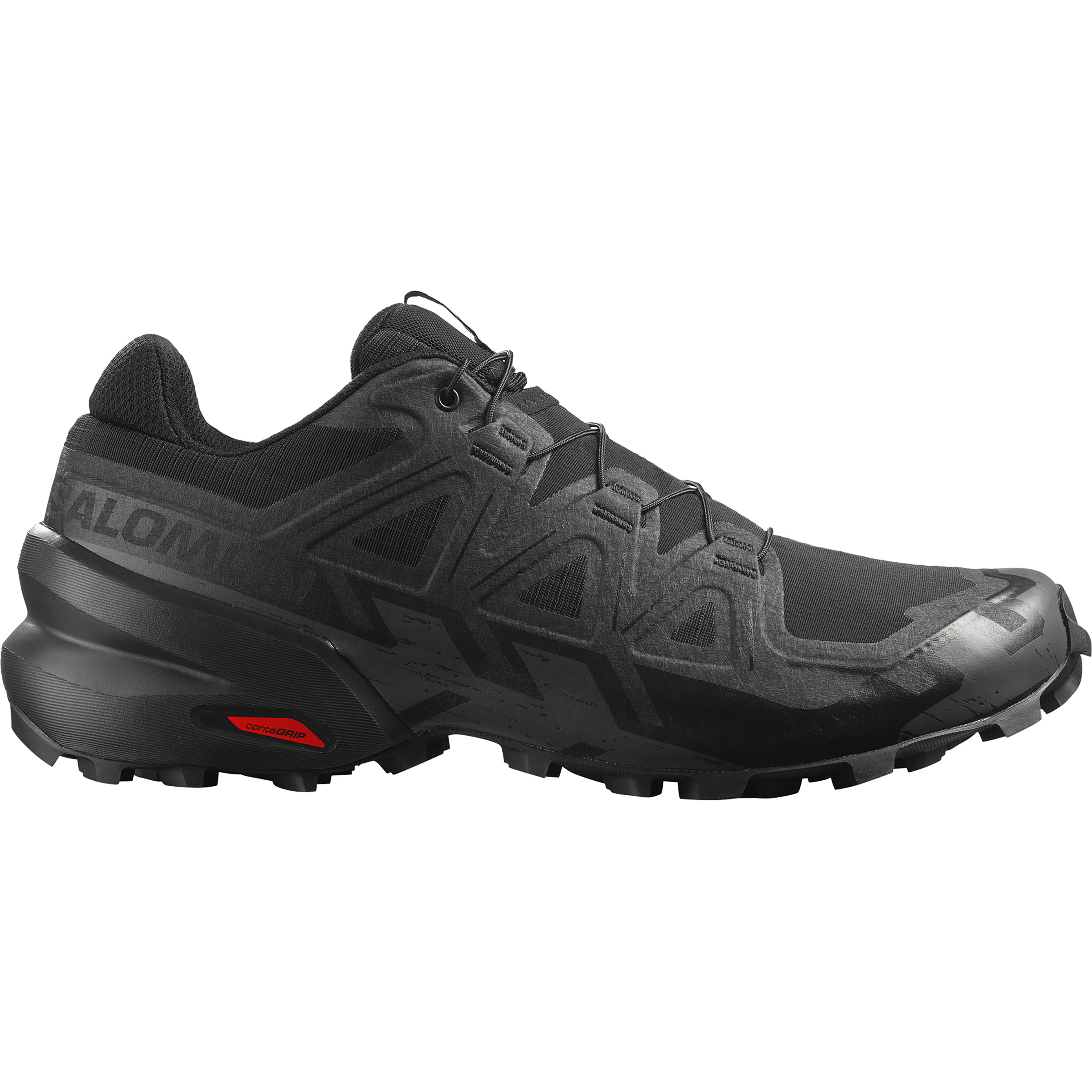 Salomon Speedcross 6 Wide Herren Trailrunningschuhe schwarz Größe 41 Trailrunning Schnell trocknend