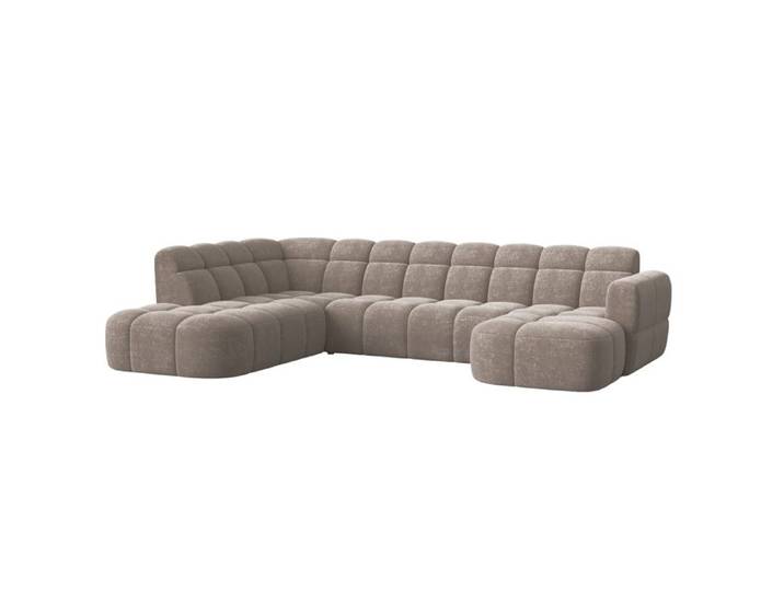 BELIZ XL - Canapé panoramique tissu taupe - Angle droit