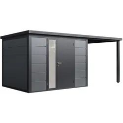 Finnhaus Wolff Metall-Gartenhaus "Linnea 5223",felsgrau,510 x 230 cm