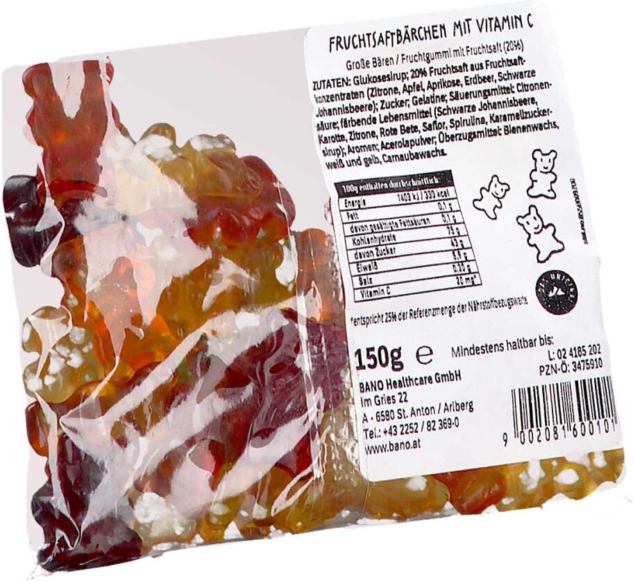 Arlberger Apotheker Fruchtgummi Bärchen mit Vitamin C 150g