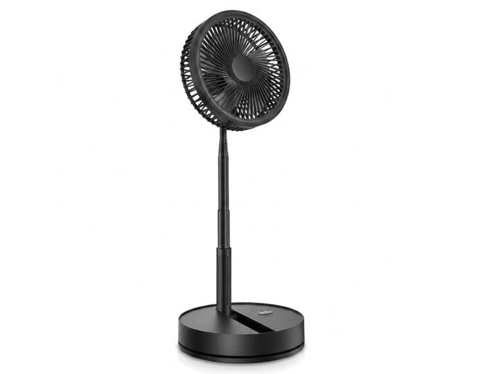 Ventilateur pliable et rechargeable sans fil noir
