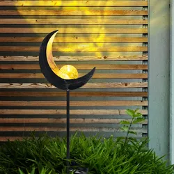 Design LED Solar Leuchte Außen Beleuchtung Dekoration Steck Lampe Mond Design