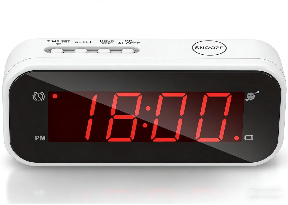 Digitale LED Tafelklok met Snoozefunctie voor Thuis en Reis