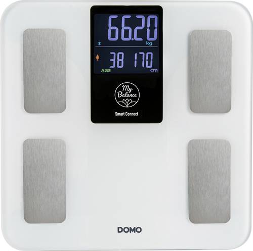 DOMO Körperanalysewaage DO9305W digital Wägebereich (max.)=180kg Weiß