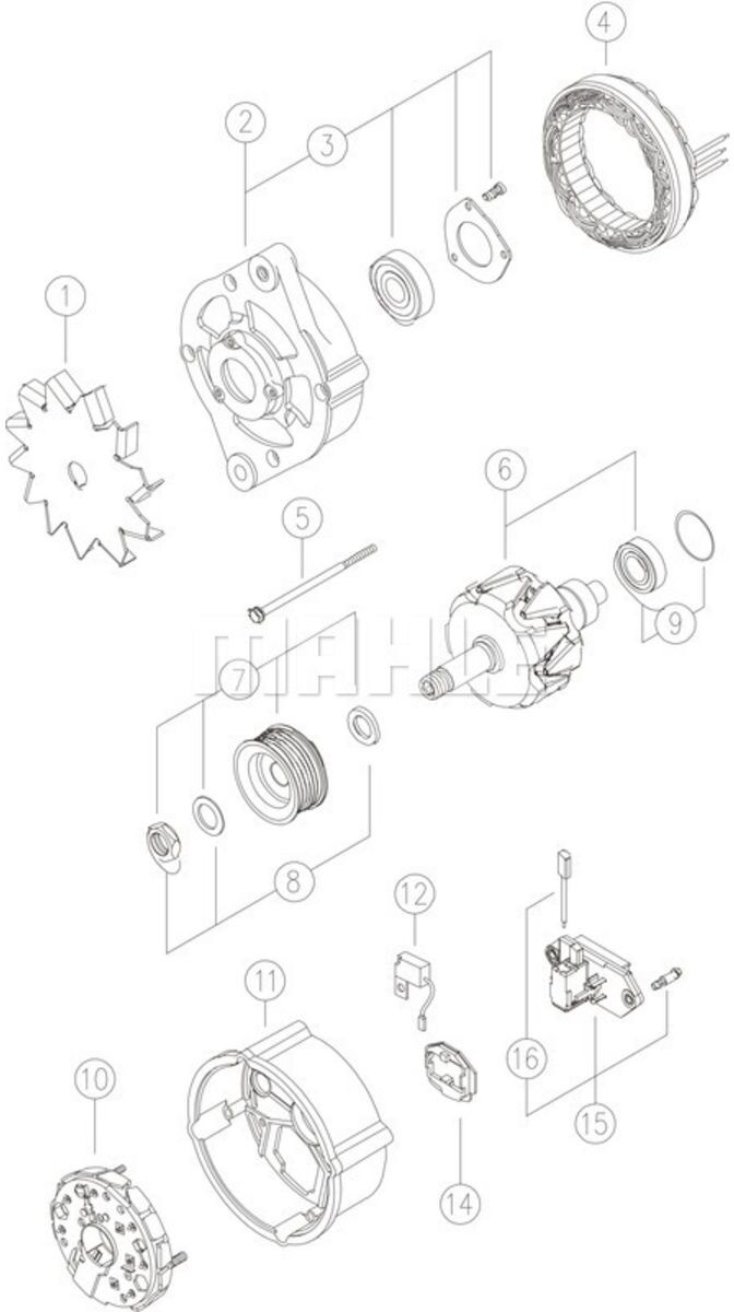 Mahle Generatore di corrente rotante MG 580