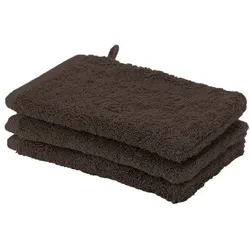Aquanova Waschlappen London 16 x 22 cm Baumwolle Braun Dunkelbraun
