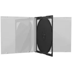 MediaRange 100 DVD CD Hüllen 2fach 2er doppel Jewelcase black