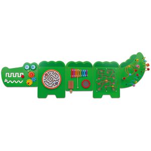 Betzold Motorikspielzeug 97245, Wandspiel Krokodil, Motorikbrett aus Holz, ab 18 Monate