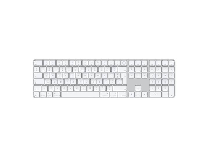 Apple Magic, Avec fil &sans fil, USB + Bluetooth, QWERTY, Blanc MXK73Z/A