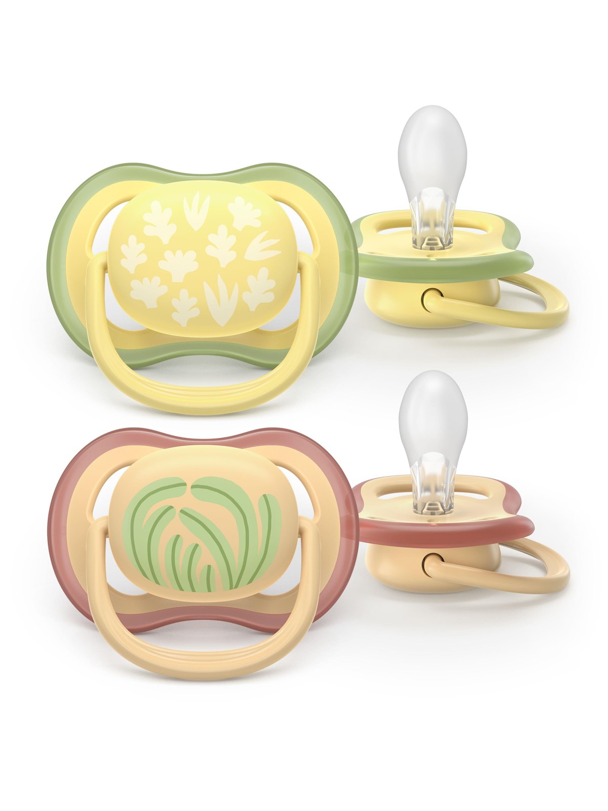 Philips Avent Pacifier ultra air 2 pack 0-6 mdr. gul/gul
