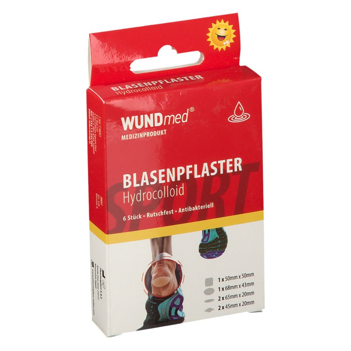 Blasenpflaster hydrocolloid 4 Größen transparent 6 St Pflaster