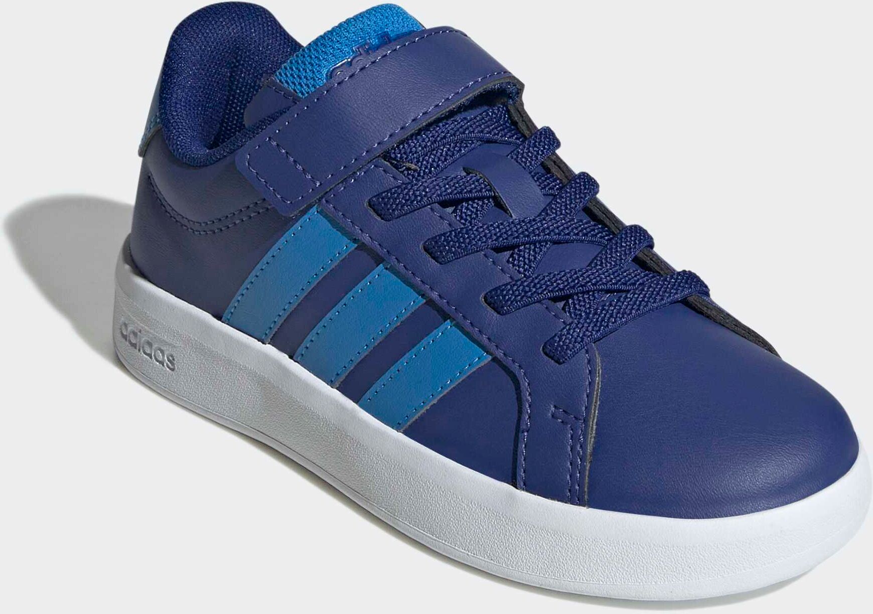 Sneaker ADIDAS SPORTSWEAR "GRAND COURT 3.0 FÜR KINDER", Kinder, Gr. 33, blau (mystery ink, lucid ray blau, mystery ink), Synthetik, Textil, Schuhe Sneaker, mit Klettverschluss mystery ink, lucid ray blau, mystery ink 33