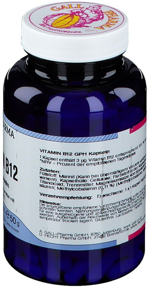 GALL PHARMA Vitamin B12 GPH 3 µg Kapseln 180 St