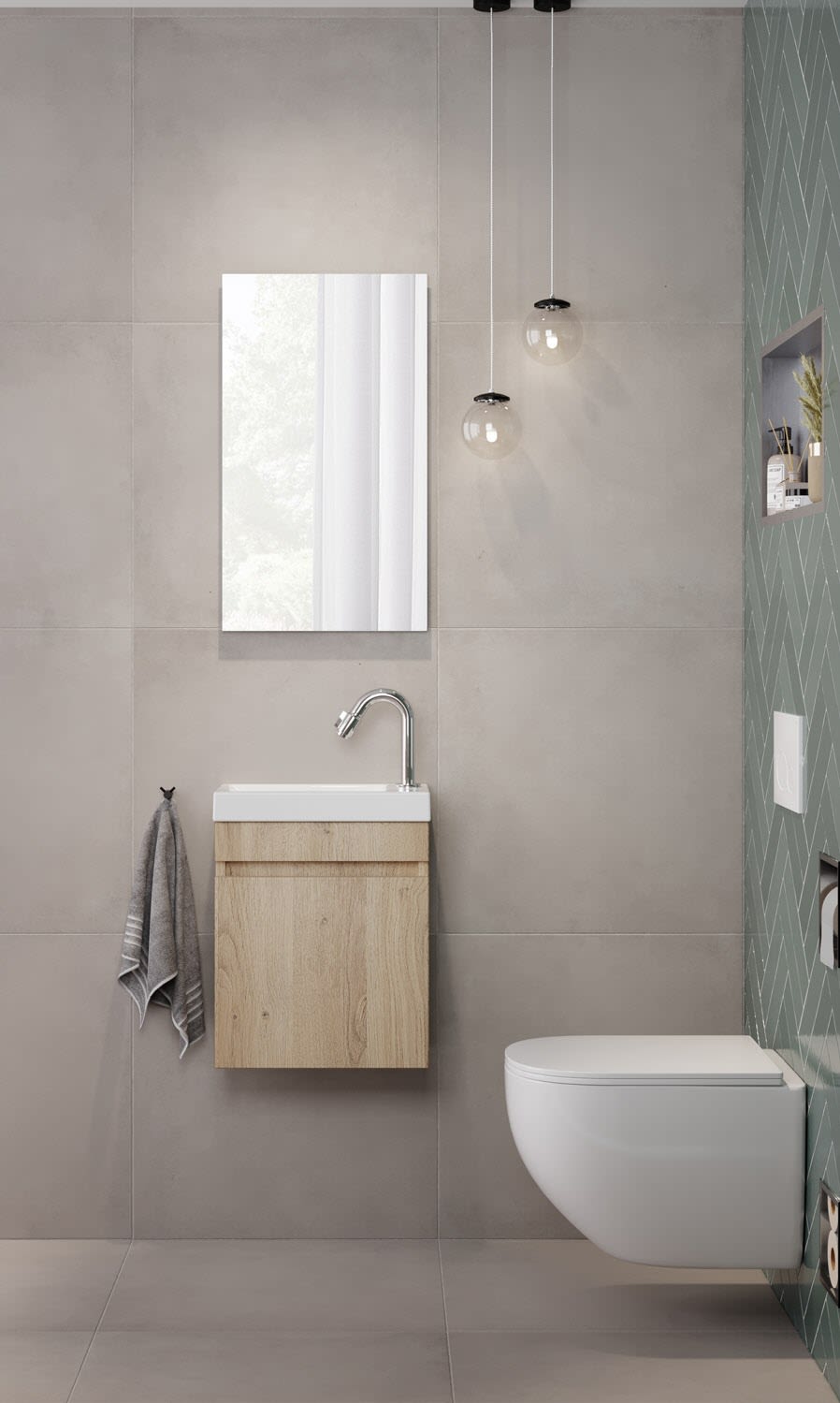 pianura Mia Badspiegel 40 x 70 cm – Spiegel für Ihr modernes Badezimmer