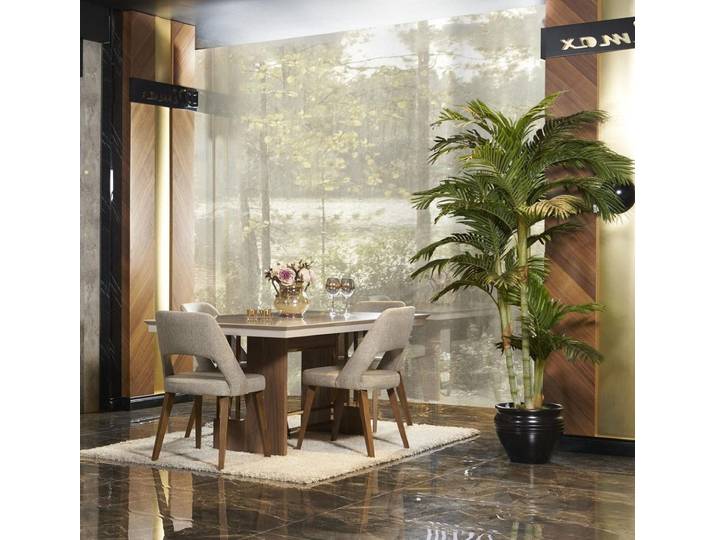 Xlmoebel Esstisch Luxuriöser Design-Esstisch in Beige für stilvolles Wohnen (1-St., Esstisch), Hergestellt in Europa