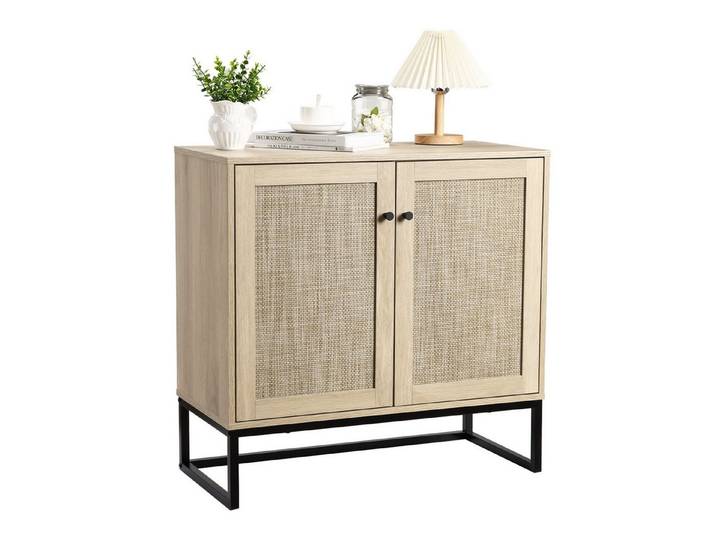 GarveeMore Buffet Küchenschränke mit 2 Türen Sideboard 80x38x78cm