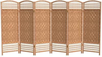 Red Lantern 4 ft. Short Fiber Weave Folding Screen