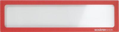 Schäfer Shop Select Magnetrahmen, für Überschriften (DIN A5 quer/ DIN A4), UV-beständige PET-Folie, rot, 4 Stück