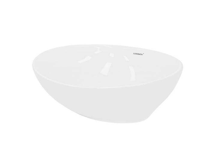 LuxeBath Waschbecken, Weiß, Keramik, 33x14x41 cm, Badezimmer, Waschbecken & Armaturen, Waschbecken