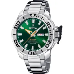 Festina Quarz Herren The Originals F20665/2 - grün,silber - 46.3mm