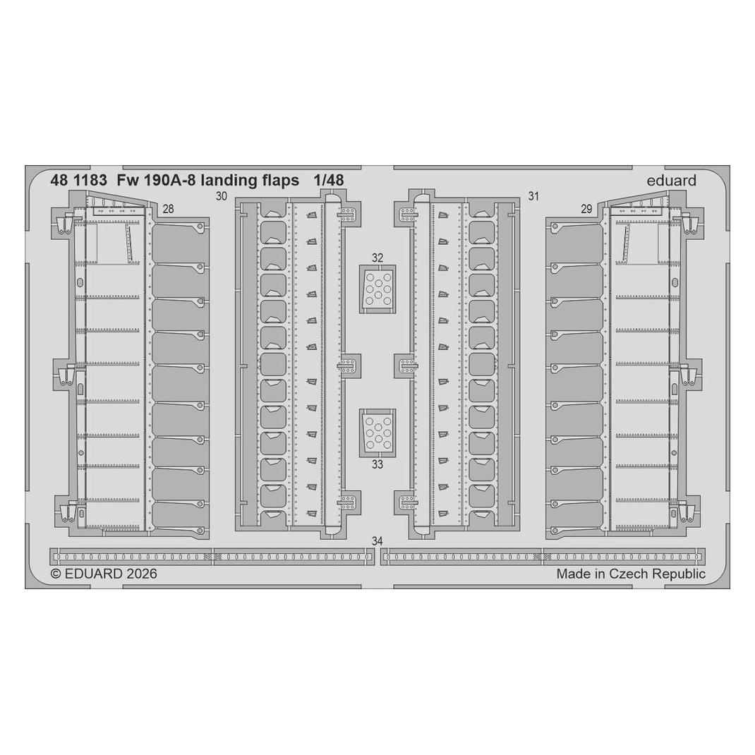 Eduard Fw 190A-8 landing flaps for Hobby Boss (481183)