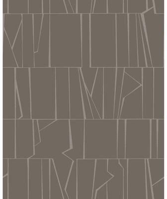 A-Street Prints Huntington Chocolate Geometric Stripe Wallpaper