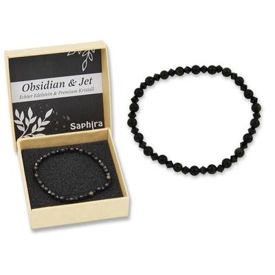 Obsidian Saphira Edelsteinarmband