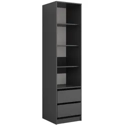 Vicco, Kleiderschrank, Kleiderschrank Elmo, Anthrazit, 50 x 200 cm (50 x 50 x 200 cm)