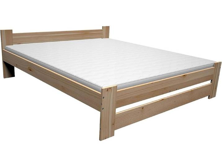Best for Home Massivholzbett Massives Kiefernholzbett Bett aus Naturholz –stabil & zeitloses Design (Bettgestell mit Lattenrost, 6-tlg., Bettgestell inkl. Lattenrost), Massives Kiefernholz, naturbelassen & chemikalienfrei