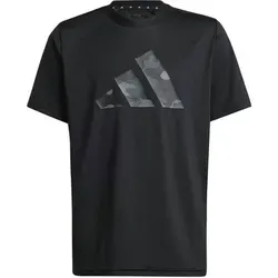 ADIDAS Kinder Shirt Train Essentials Seasonal Print Kids, Größe 128 in Schwarz Schwarz