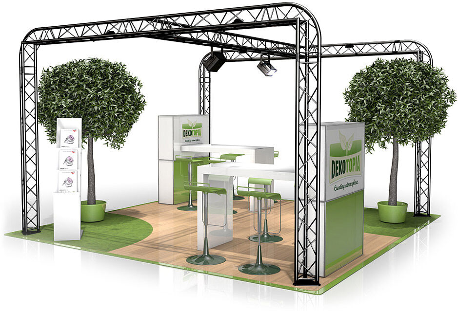 Naxpro-Truss Messestand Fd 23 - 4 X 4 X 2,5 M (Lxbxh) - 16 M² Schwarz