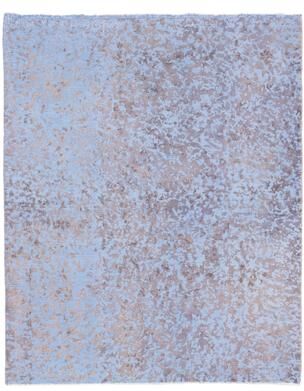 ECARPETGALLERY Hand-knotted Color Transition Sky Blue Wool Rug - 4'2 x 5'3