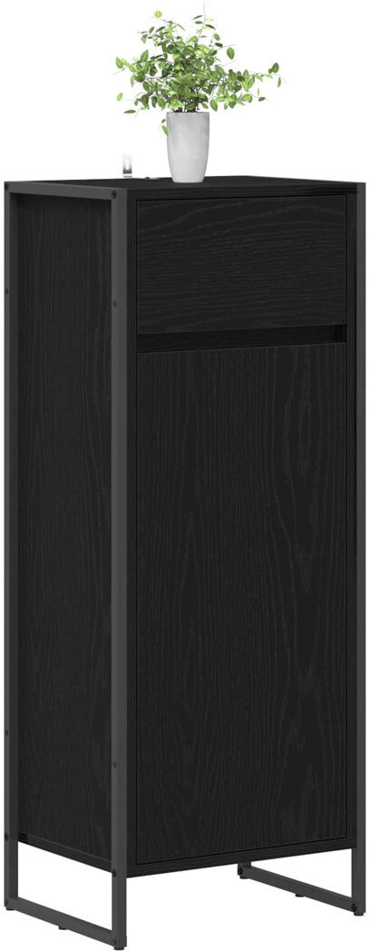 Trent Austin Design Freestanding Bathroom Cabinet Black Oak 100cm H X 40cm W X 30cm D