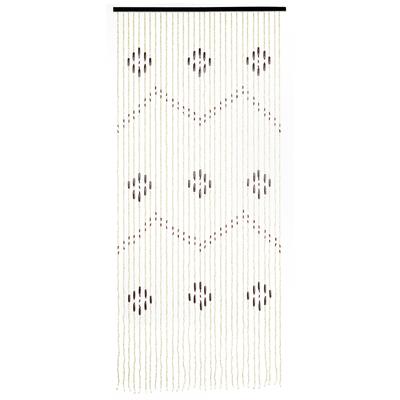 Insektenschutz-Vorhang MAXIMEX "Türvorhang - Holzperlen", weiß, neutral, B:90cm H:200cm, Insektenschutzgitter, Insekten- und Sichtschutz aus Bambus, für Balkon oder Terrasse